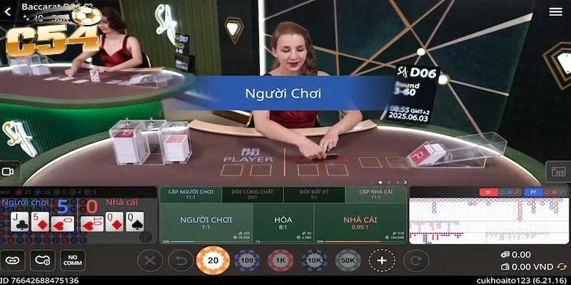 Baccarat C54 là một trong những game bài nổi bật và phổ biến nhất trên thị trường