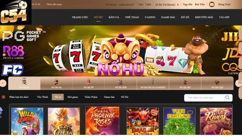 Nổ hũ C54 - Hãy khám phá trò chơi hay nhất và hot hit nhất