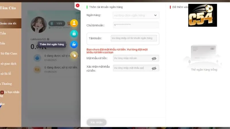 Nội dung các quyền riêng tư của nhà cái C54
