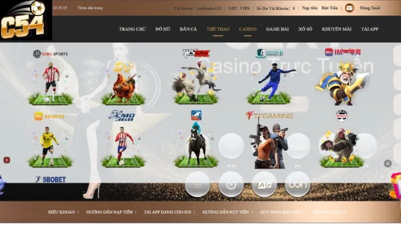 Tổng quan chi tiết về sảnh game thể thao C54 anh em 2025